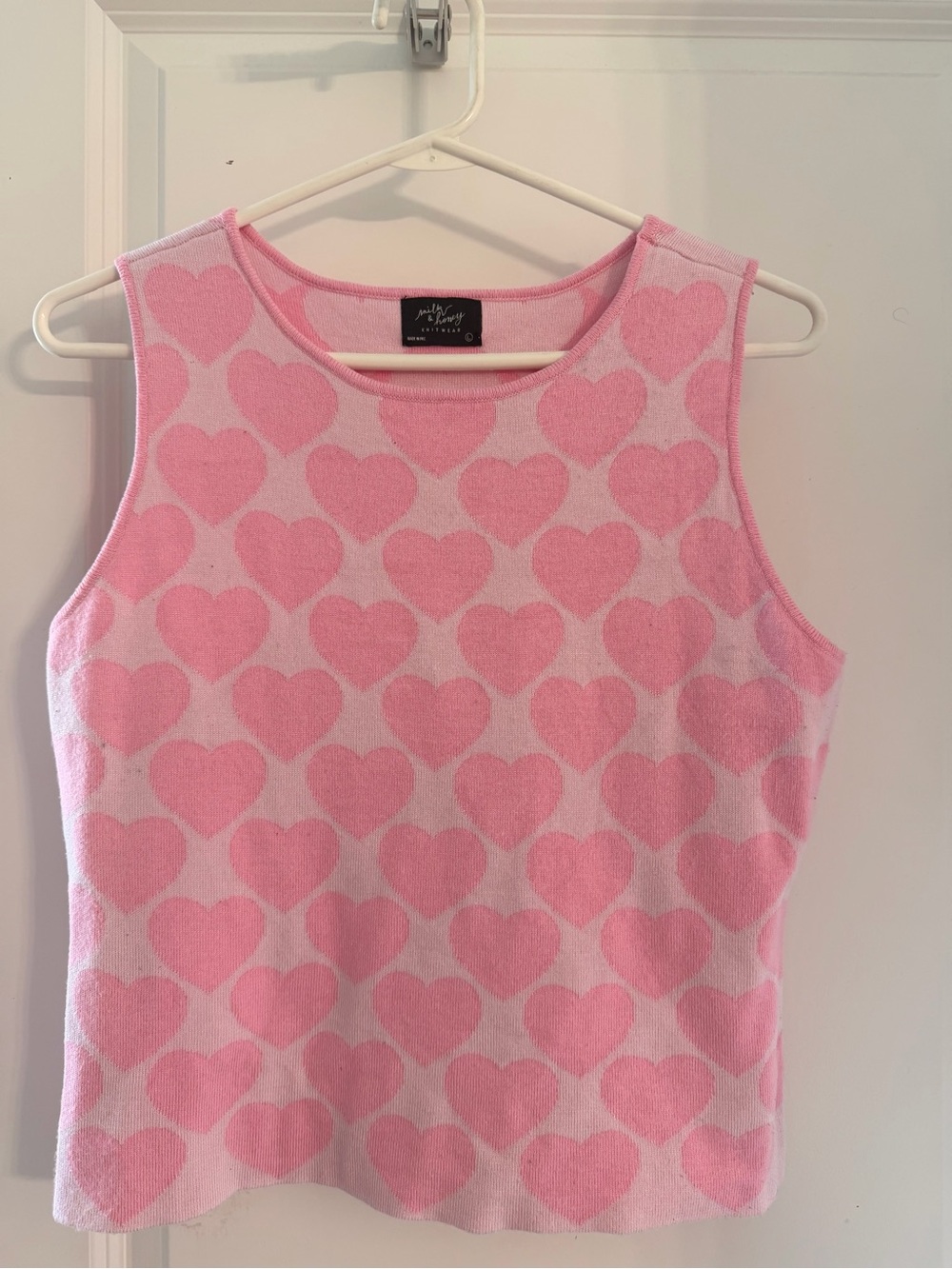 Juicy Couture Pink Heart Knit Tank Top